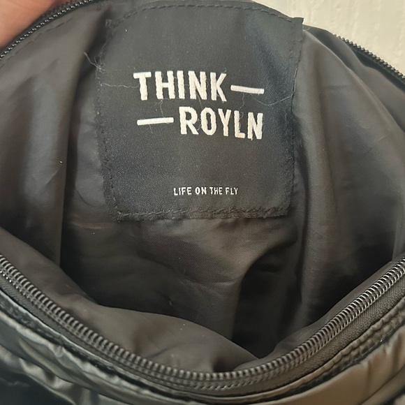 Think Royln Elton Black Quilted Large Crossbody Hobo Bag with adjustable Strap - Picture 7 of 7